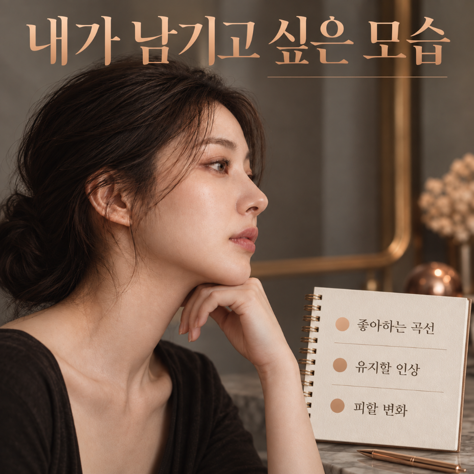 좋아하는 곡선과 유지할 인상, 피할 변화를 적는 상담 노트