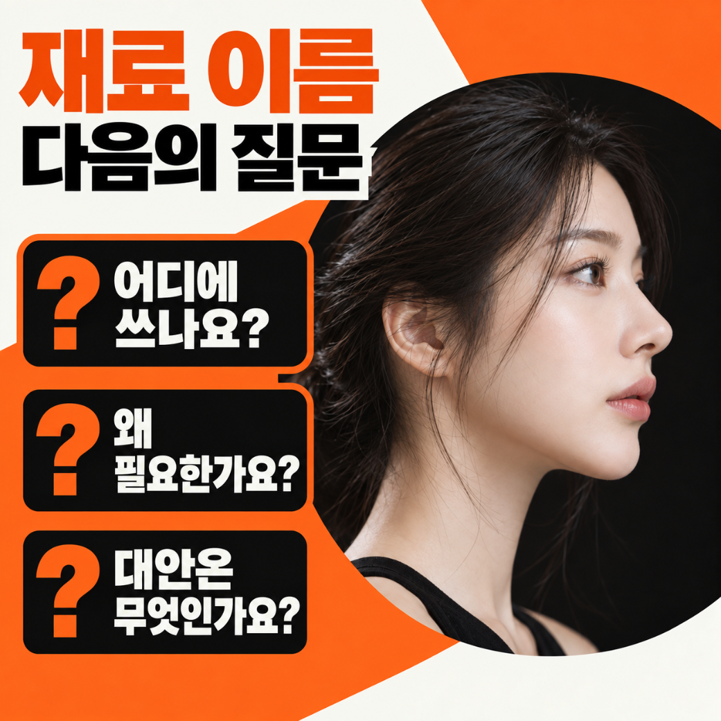 재료의 사용 위치와 필요성, 대안을 확인하는 질문