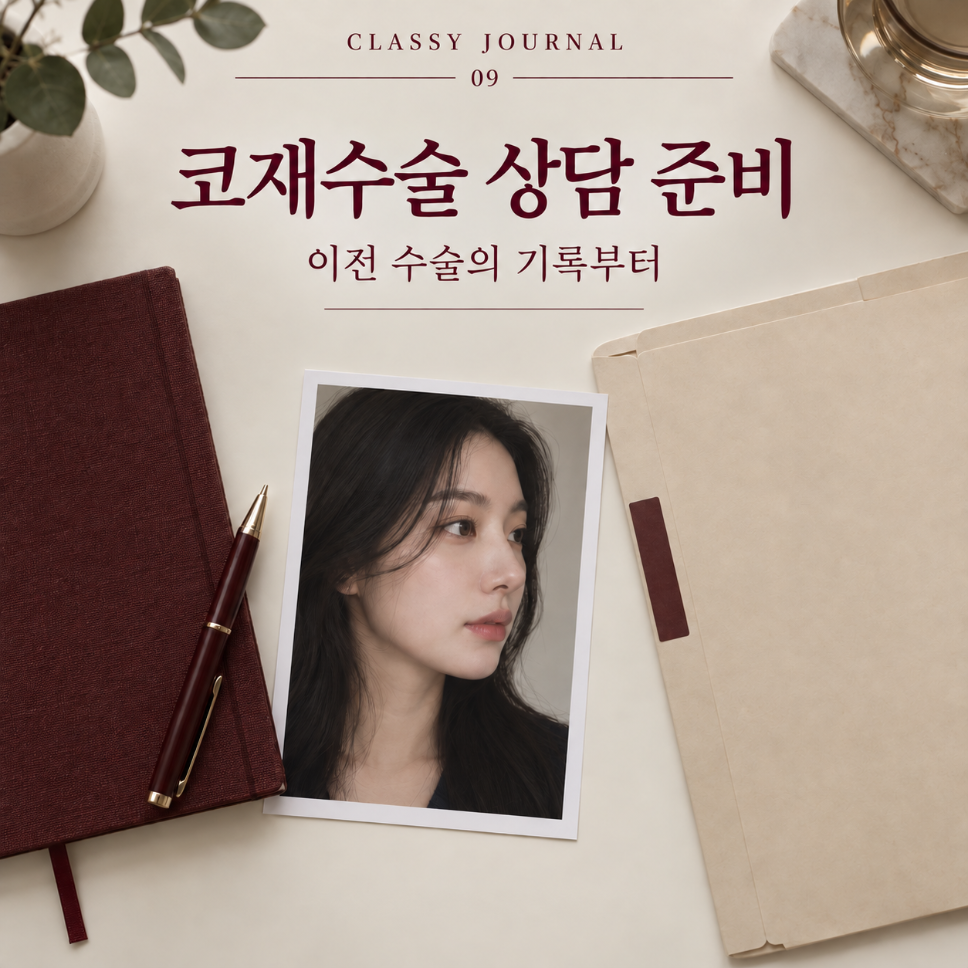 코재수술 상담을 위한 이전 기록 준비 표지